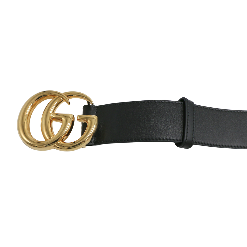 Gucci Belt with Interlocking G Buckle in Black - Size 100/40
